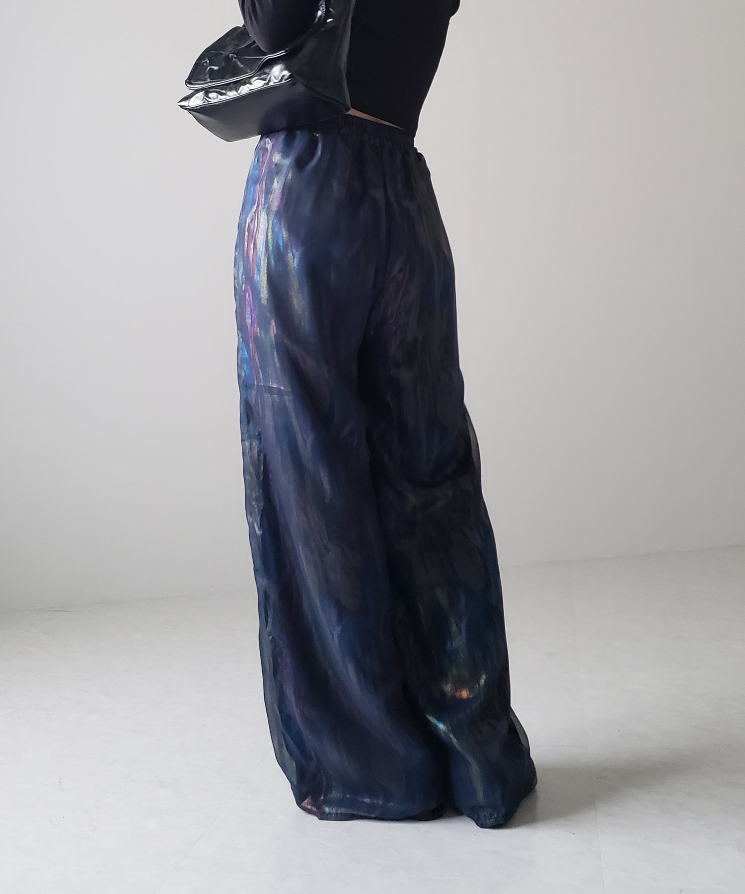 【 裏地付き 】オーロラグロスオーガンジーワイドパンツ / Aurora gloss organdy wide pants