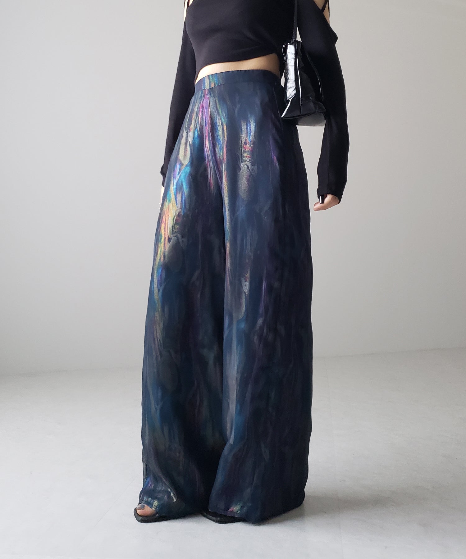 【 裏地付き 】オーロラグロスオーガンジーワイドパンツ / Aurora gloss organdy wide pants