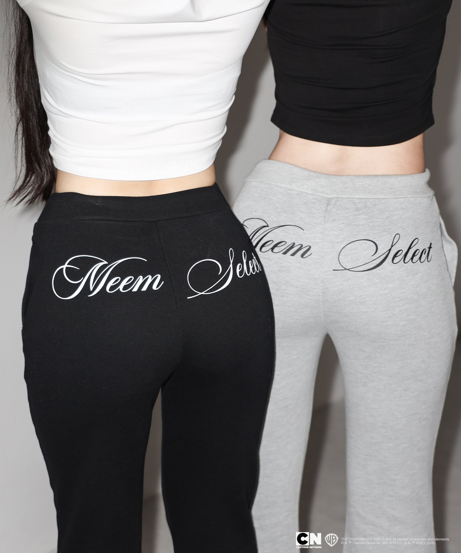 【THE POWERPUFF GIRLS】パワーパフガールズバックレタリングロゴスウェットフレアパンツ / back lettering logo sweat flare pants【 セットアップ着用可能 】