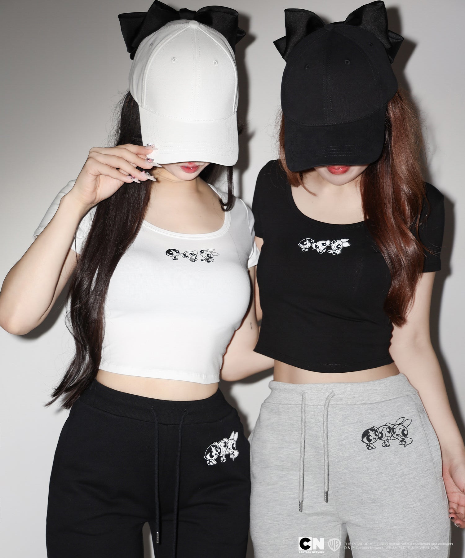 【THE POWERPUFF GIRLS】パワーパフガールズバックレタリングロゴスウェットフレアパンツ / back lettering logo sweat flare pants【 セットアップ着用可能 】