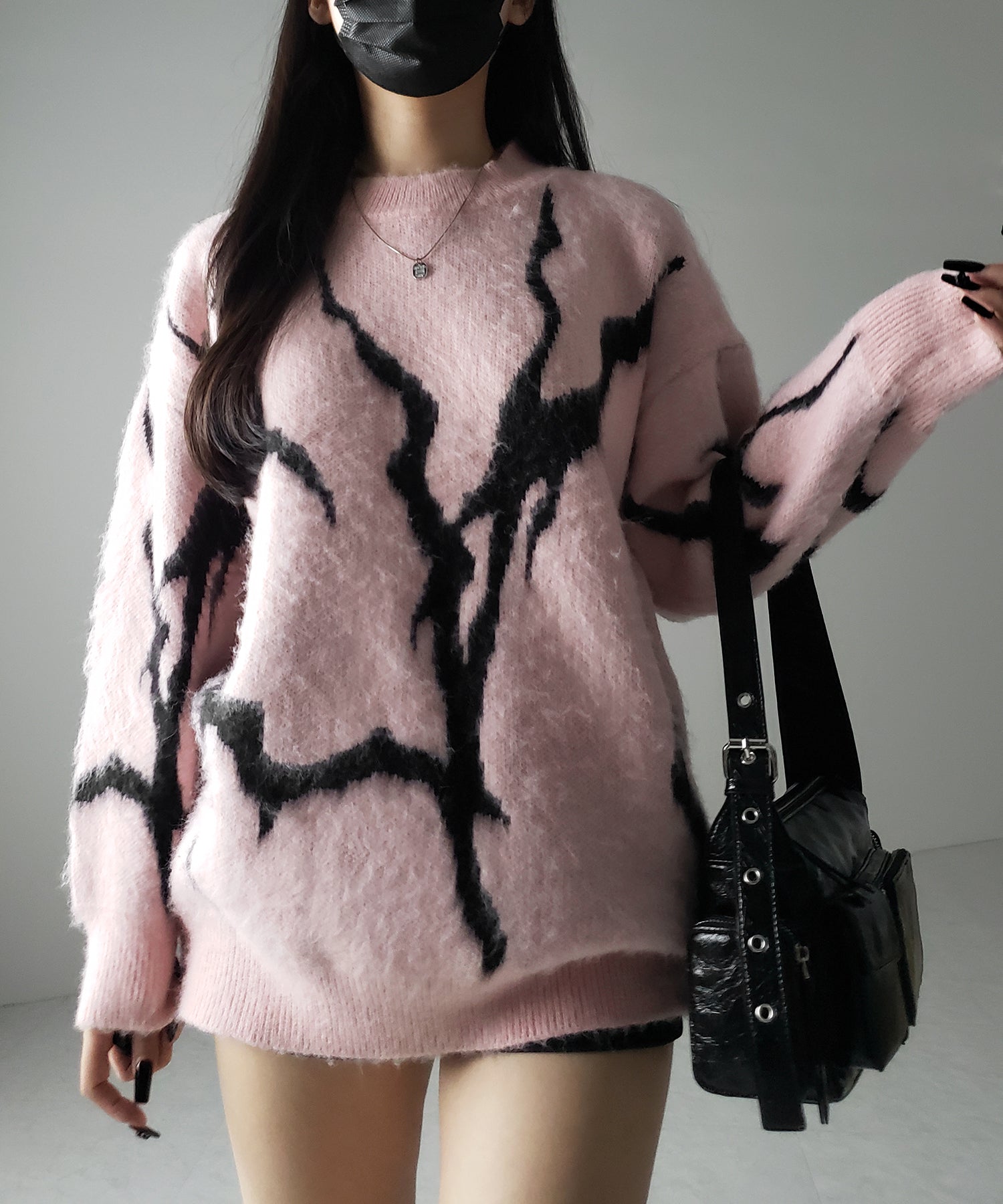 CRACK モヘアライクオーバーニット / CRACK mohair-like over knit