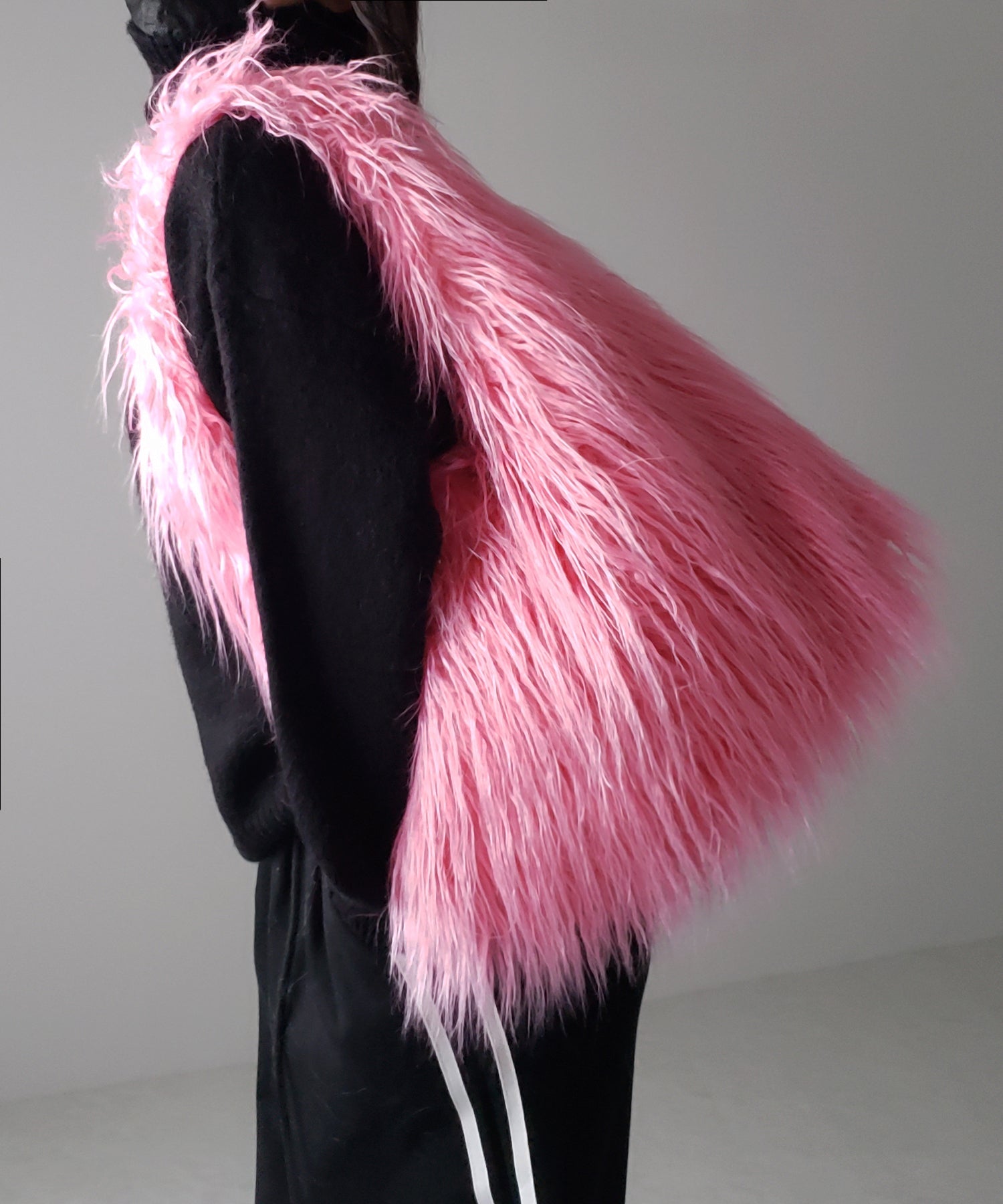 【 5color 】シャギーファーワンハンドルショルダーバッグ / shaggy fur onehandle shoulder bag