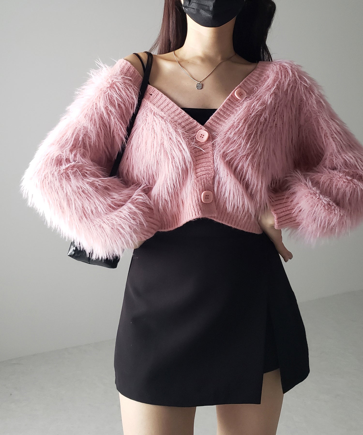 ファームードシャギーニットカーディガン