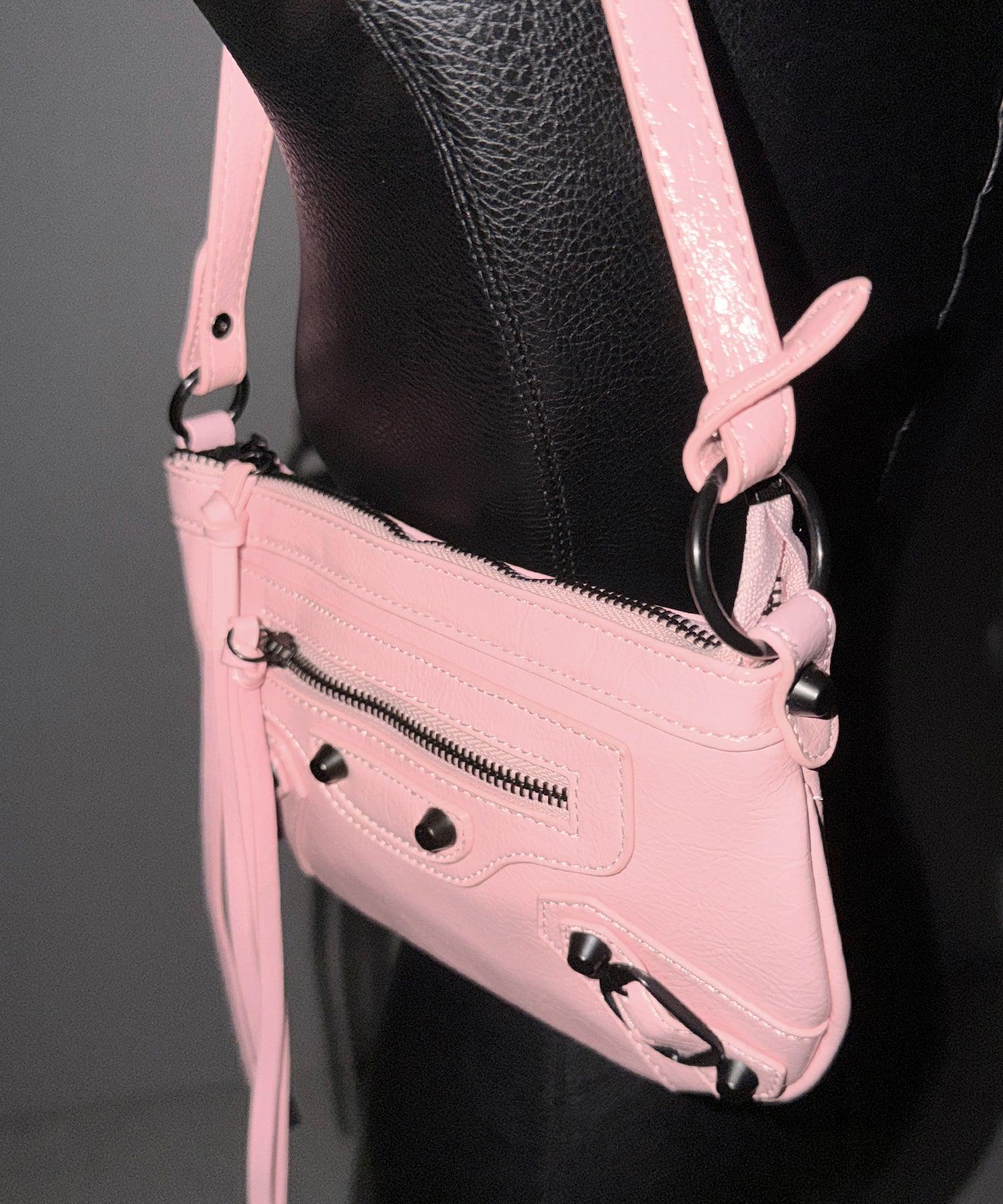 【 ショルダーストラップ付き2WAY 】ヴィンテージライクグランジミニハンドバッグ/ vintage like grunge mini hand bag