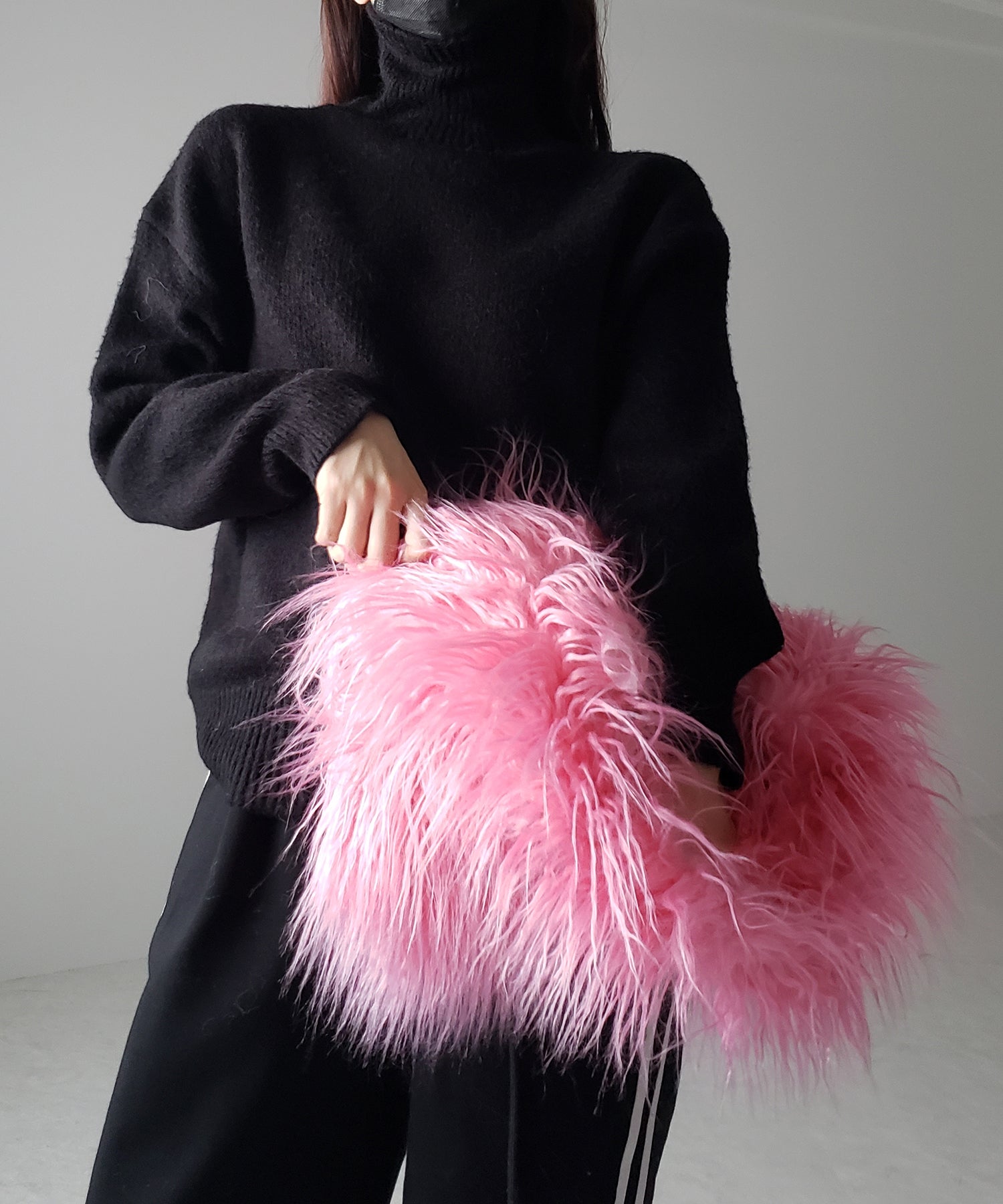 【 5color 】シャギーファーワンハンドルショルダーバッグ / shaggy fur onehandle shoulder bag