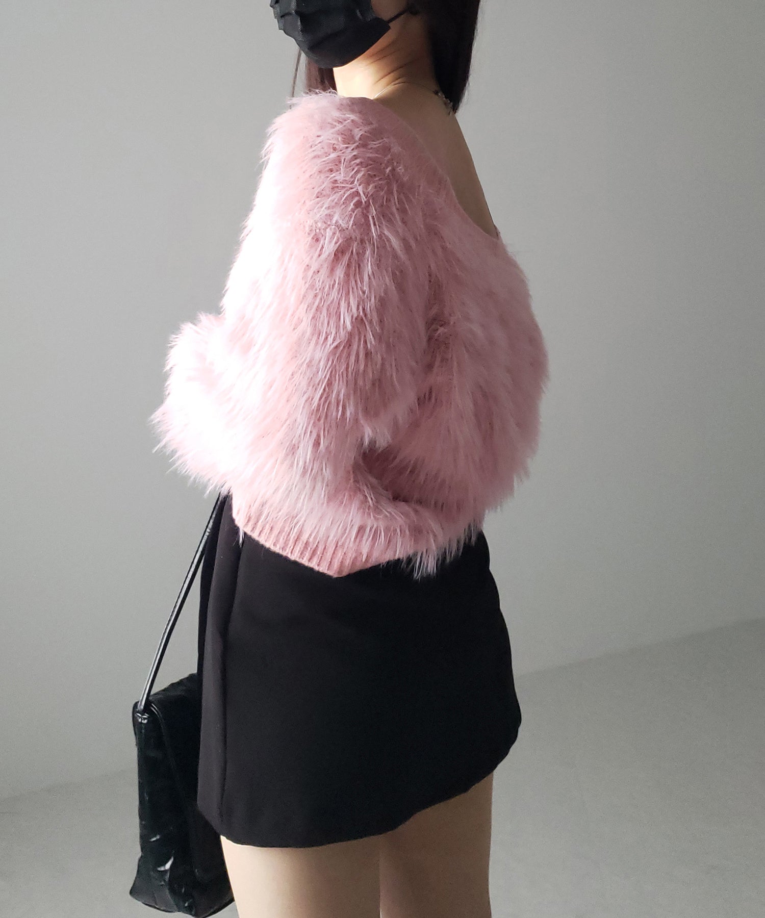 ファームードシャギーニットカーディガン