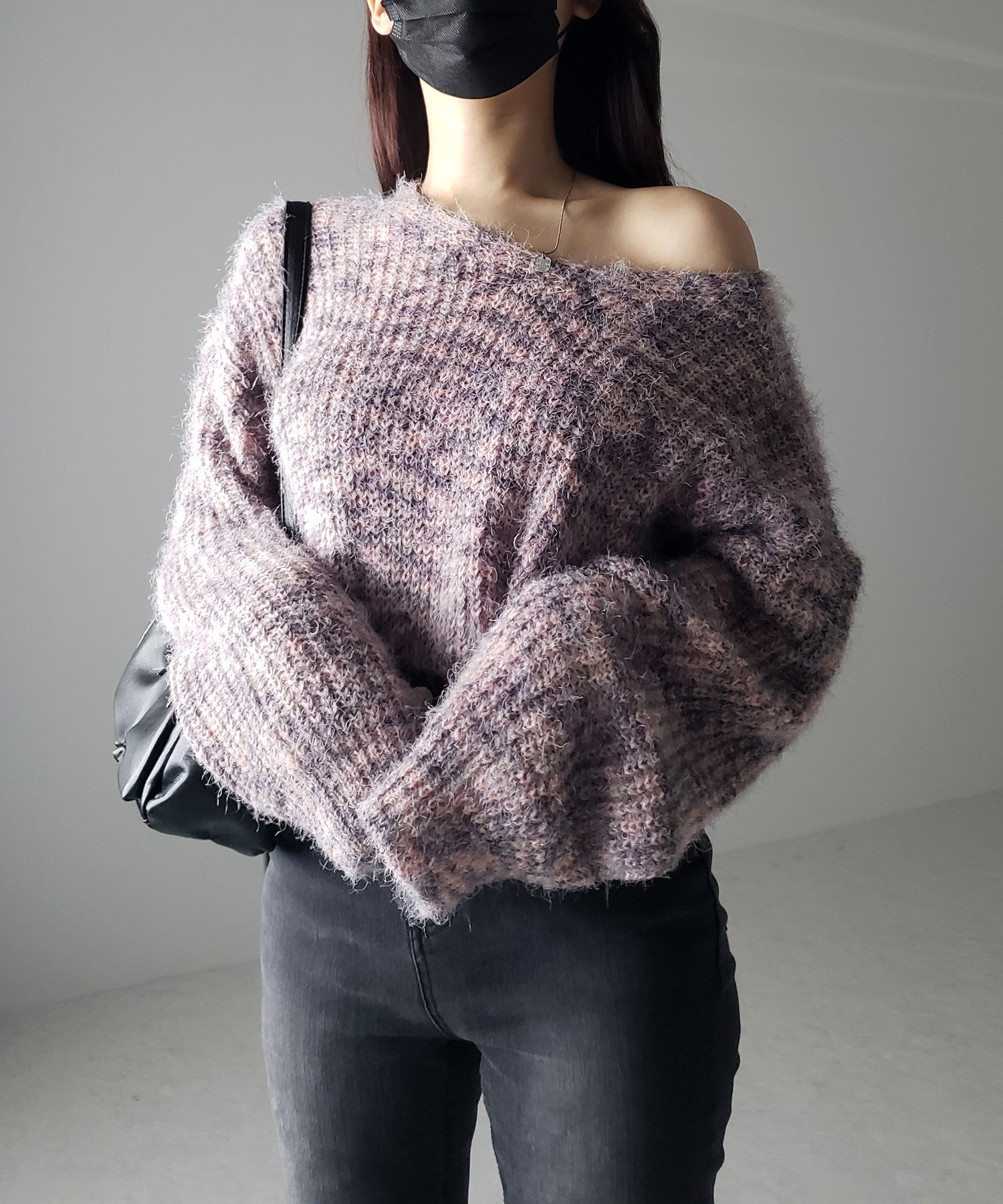 フラッフィーメランジルーズシャギーニット【韓国製】