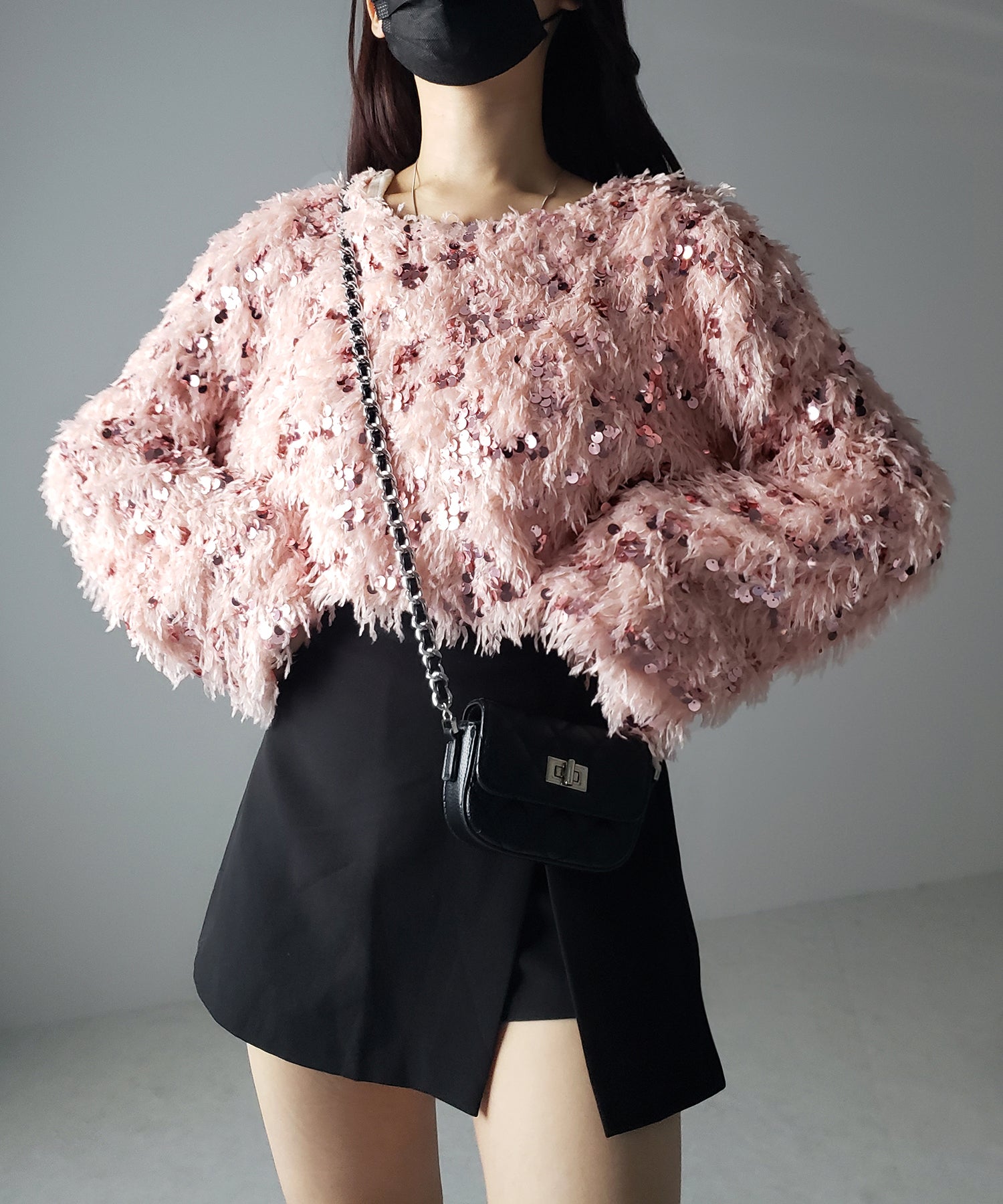 【 4color 】フェザースパングルオーバートップス/feather spangle over tops