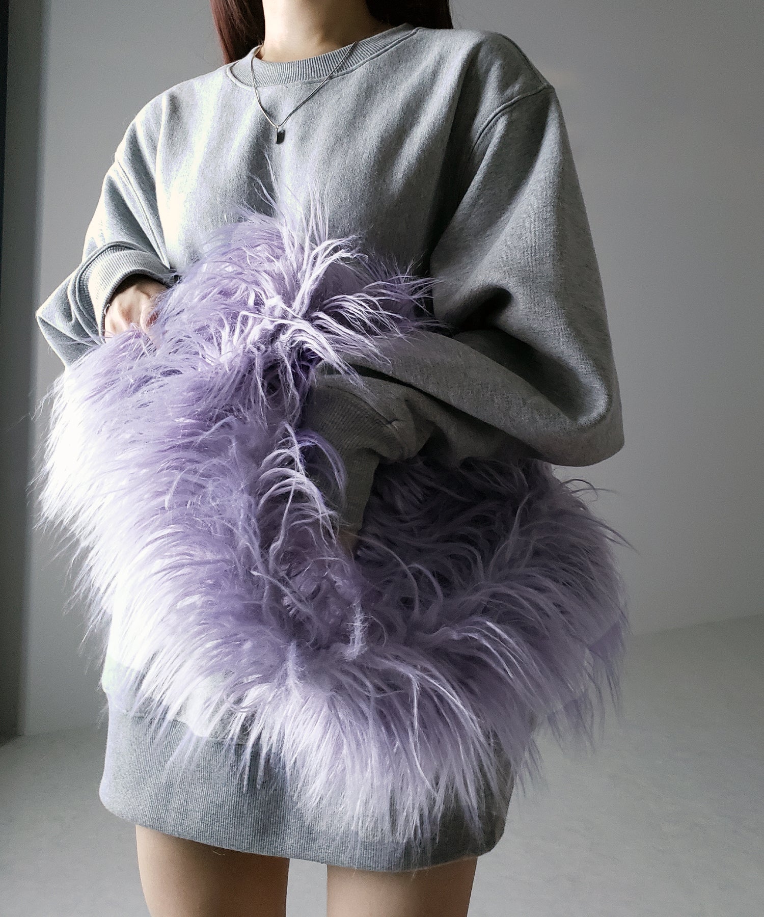 【 5color 】シャギーファーワンハンドルショルダーバッグ / shaggy fur onehandle shoulder bag