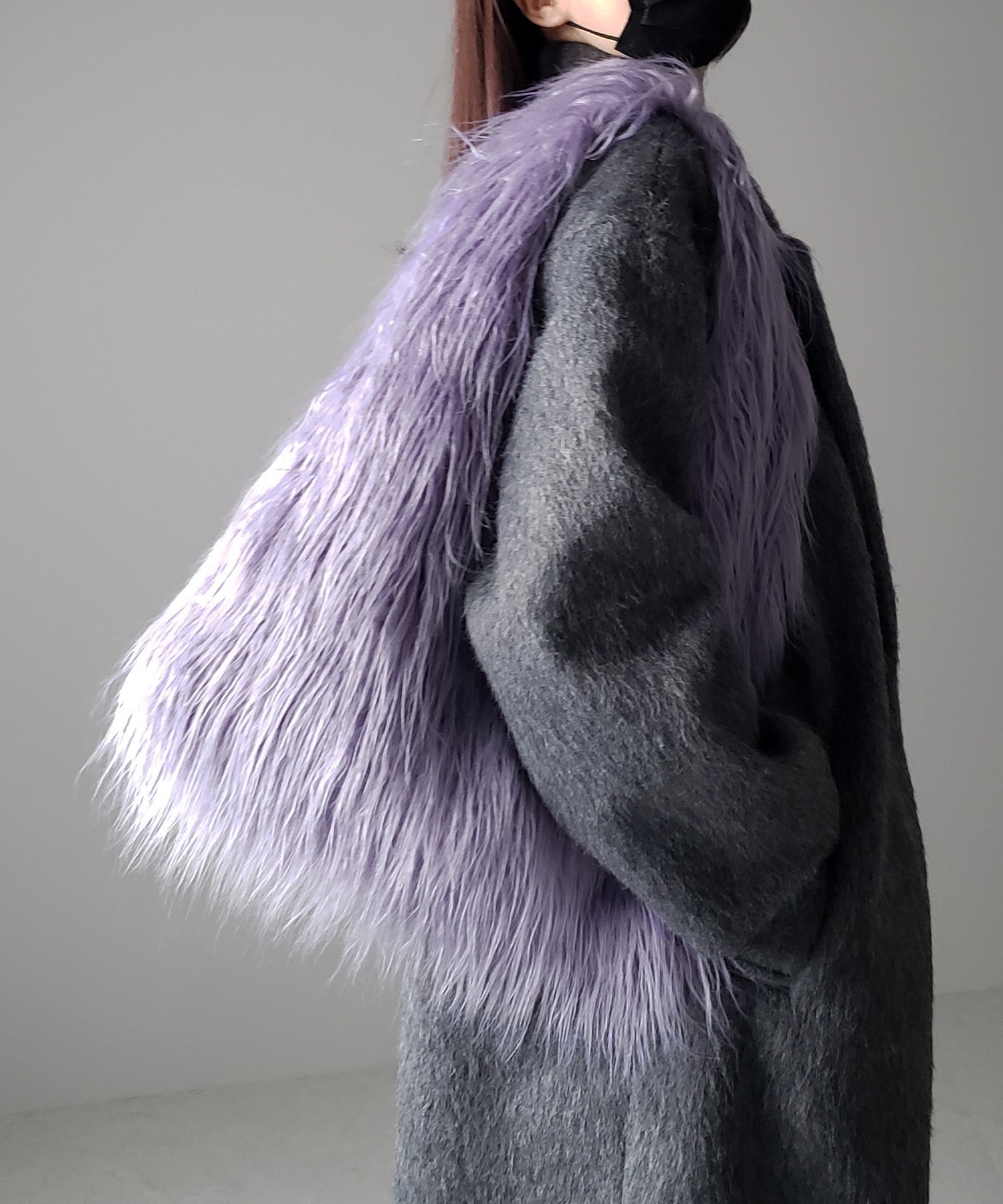 【 5color 】シャギーファーワンハンドルショルダーバッグ / shaggy fur onehandle shoulder bag