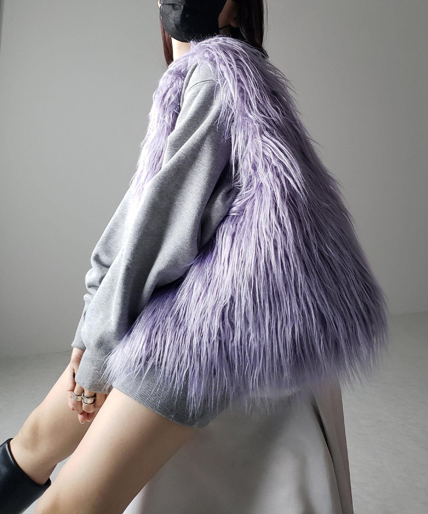 【 5color 】シャギーファーワンハンドルショルダーバッグ / shaggy fur onehandle shoulder bag