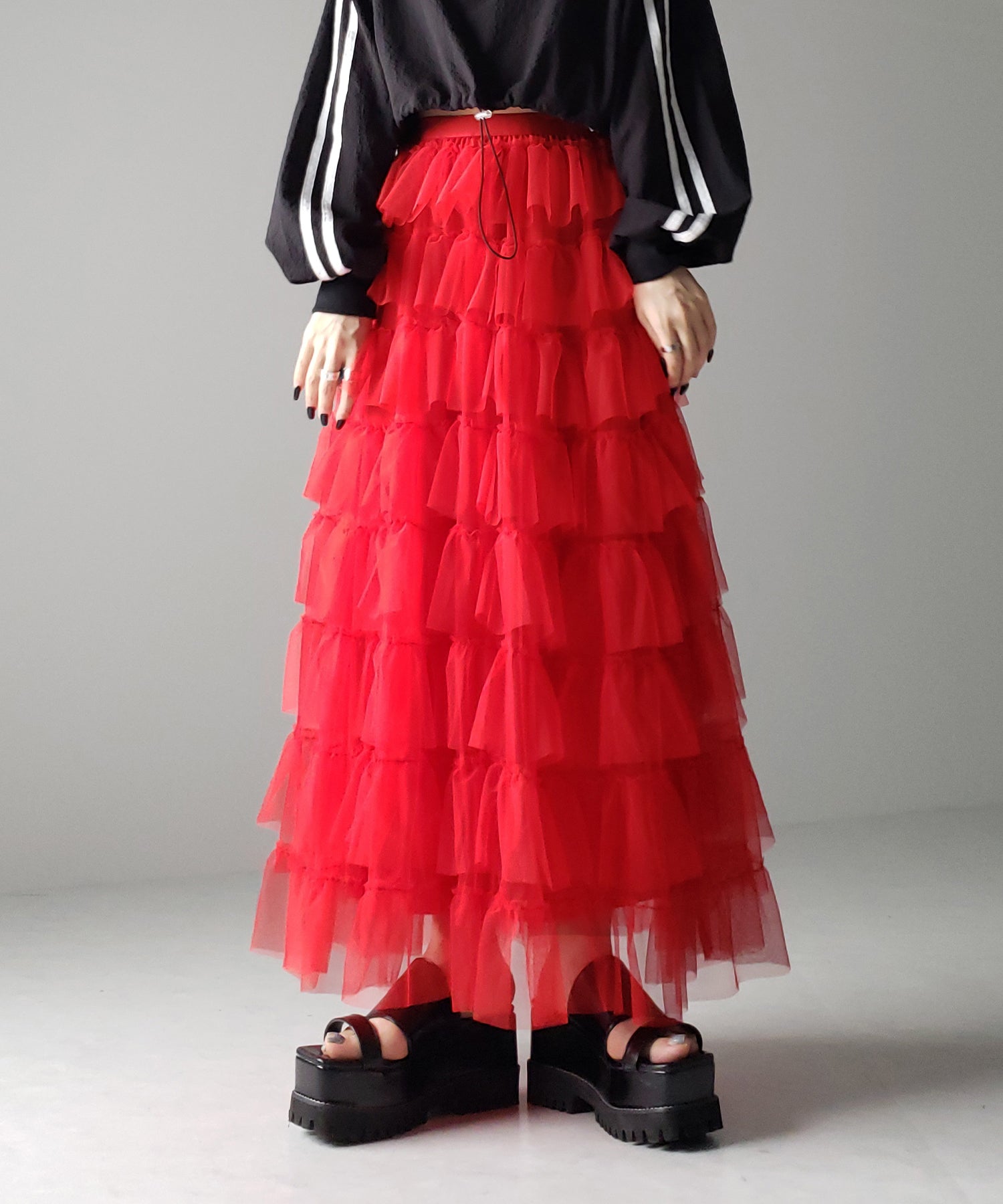 チュールフリルボリュームスカート《 NEWカラー3色追加! 》 Sサイズ仲間入り