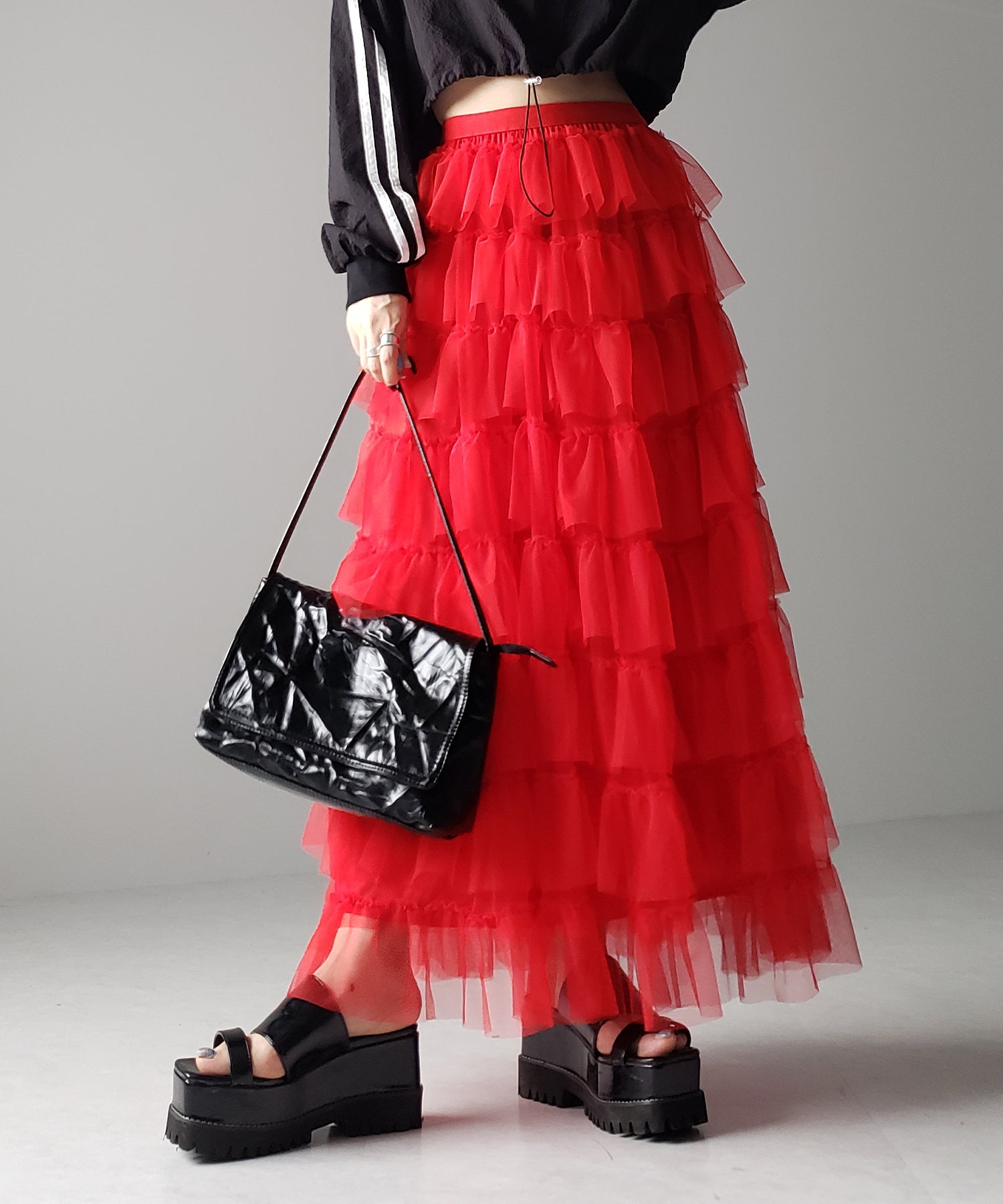 チュールフリルボリュームスカート《 NEWカラー3色追加! 》 Sサイズ仲間入り