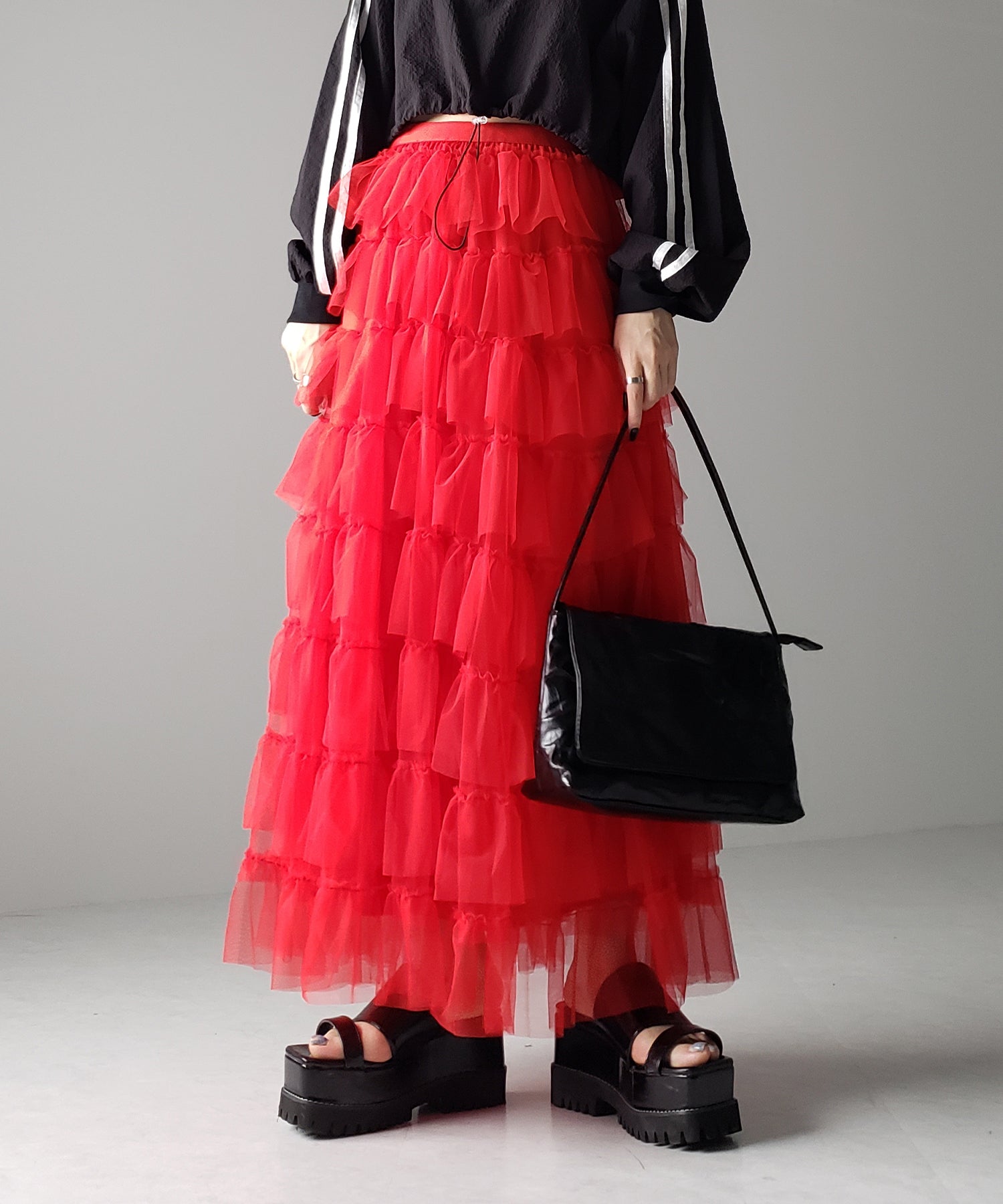 チュールフリルボリュームスカート《 NEWカラー3色追加! 》 Sサイズ仲間入り