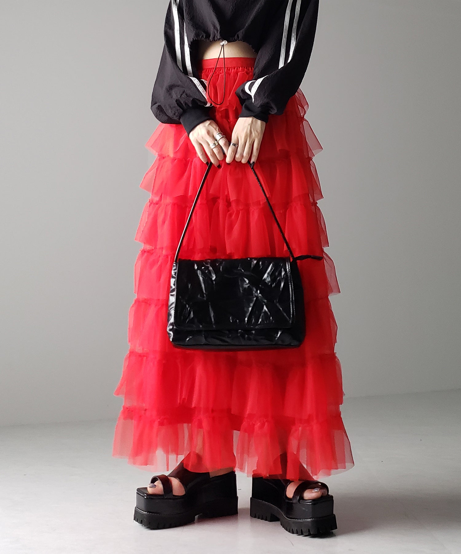 チュールフリルボリュームスカート《 NEWカラー3色追加! 》 Sサイズ仲間入り