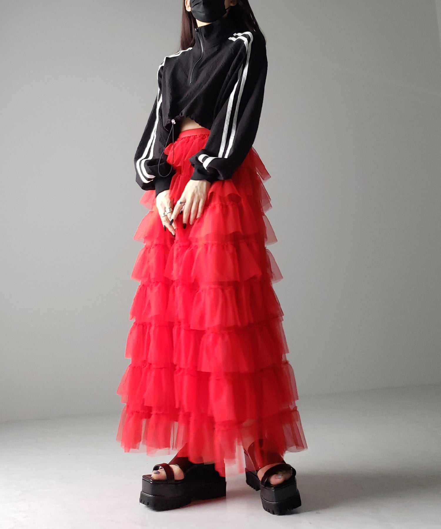 チュールフリルボリュームスカート《 NEWカラー3色追加! 》 Sサイズ仲間入り