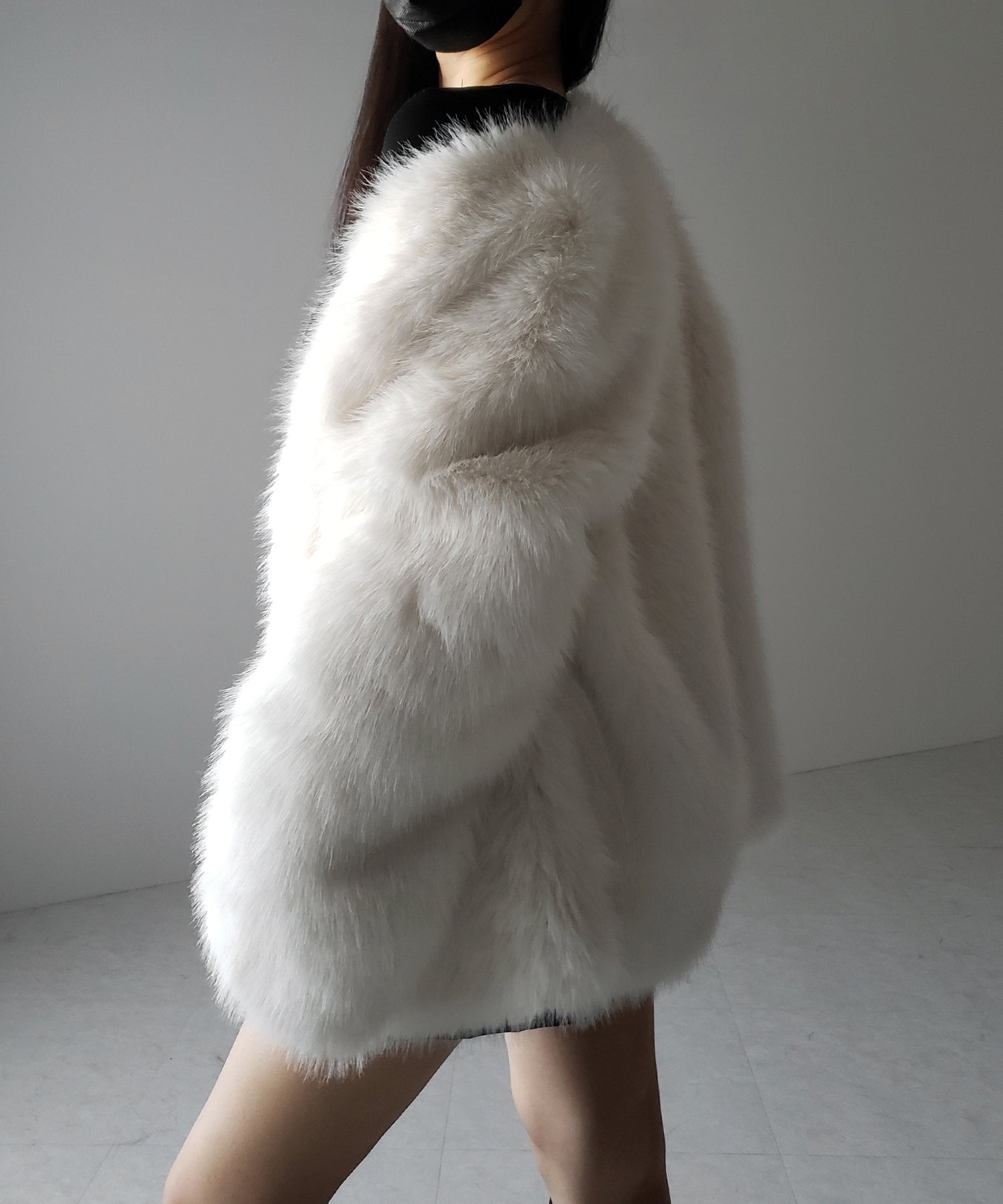 ミンクライクフェイクファーボリュームコート / mink-like fake fur volume coat