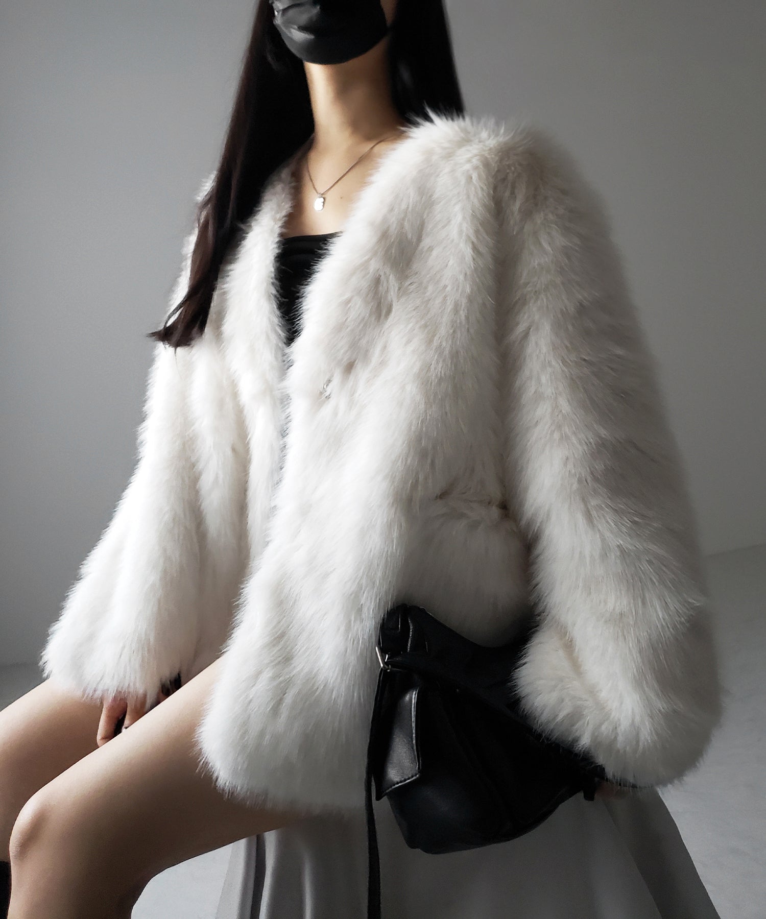 ミンクライクフェイクファーボリュームコート / mink-like fake fur volume coat