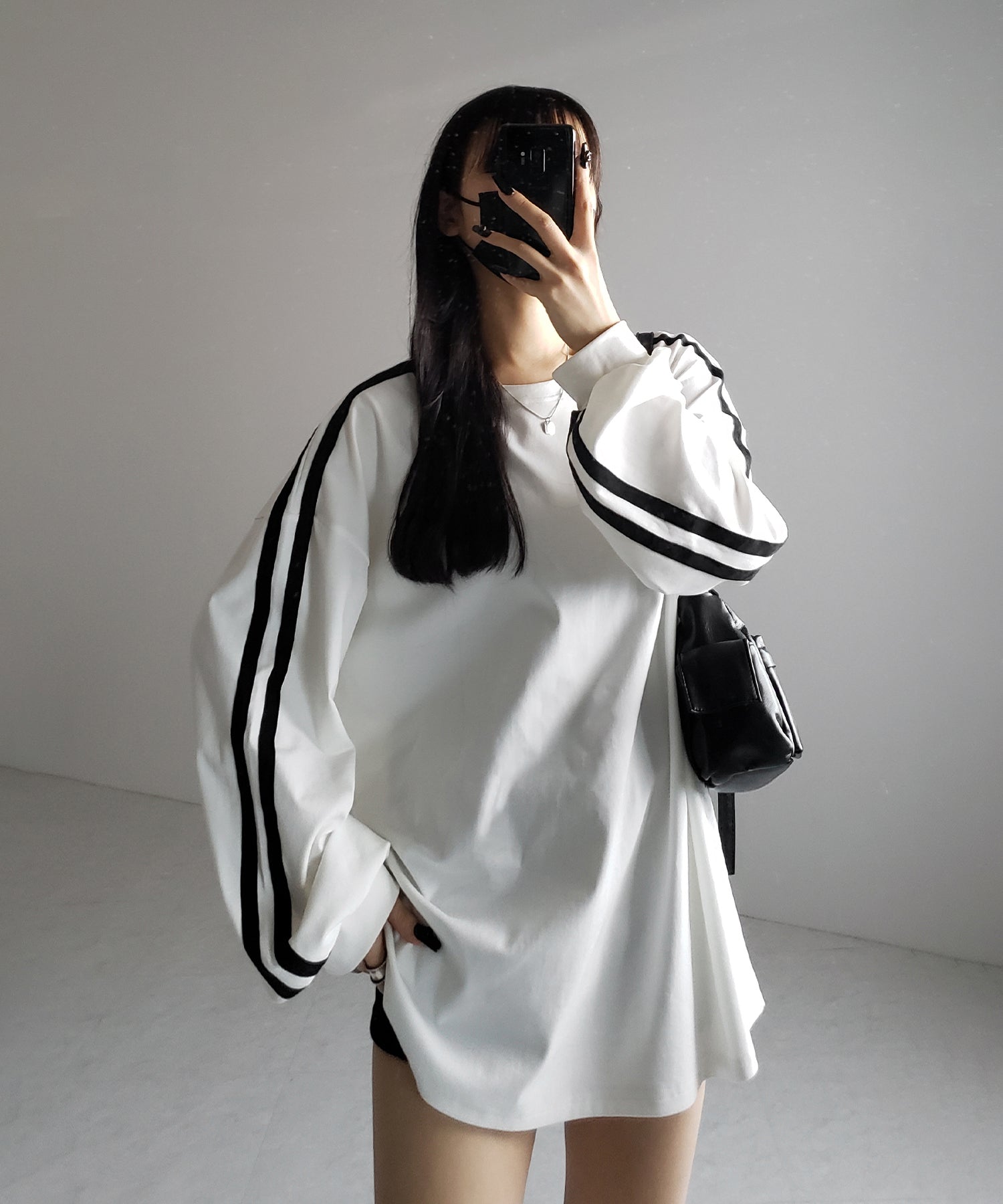 【 2color 】サイドラインビッグTシャツ / side line BIG Tee