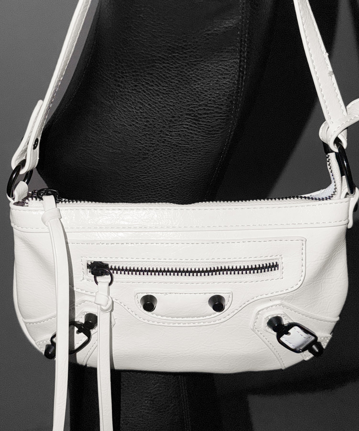 【 ショルダーストラップ付き2WAY 】ヴィンテージライクグランジミニハンドバッグ/ vintage like grunge mini hand bag