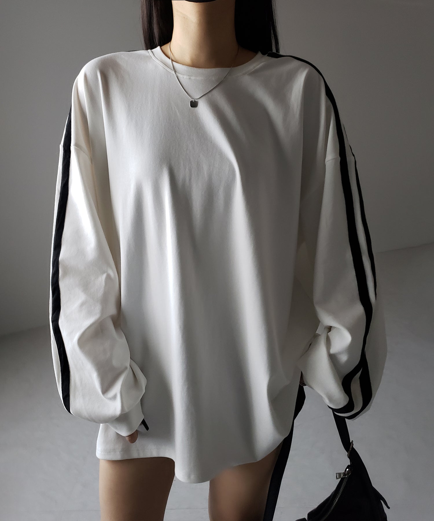 【 2color 】サイドラインビッグTシャツ / side line BIG Tee