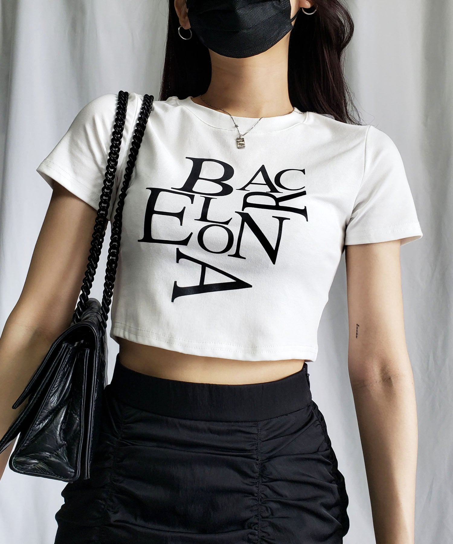 BACロゴレタリングショートTシャツ