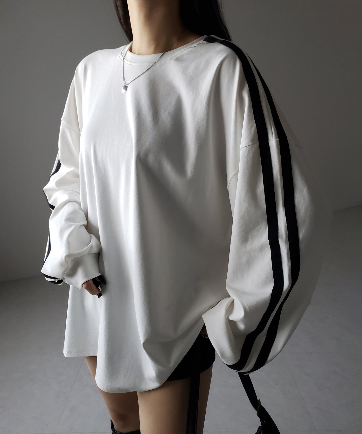 【 2color 】サイドラインビッグTシャツ / side line BIG Tee