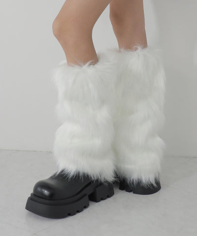 フェイクファーレッグウォーマー / fake fur leg warmer