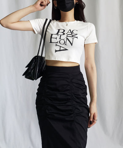 BACロゴレタリングショートTシャツ