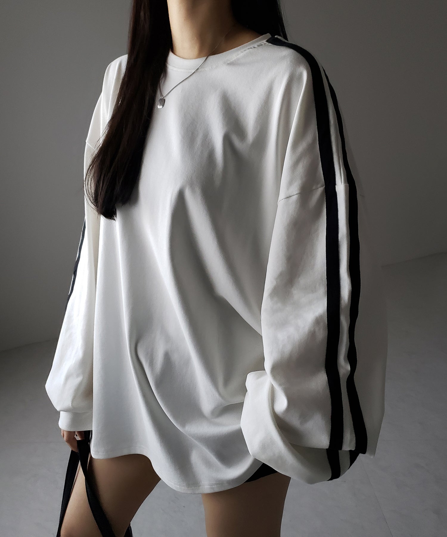 【 2color 】サイドラインビッグTシャツ / side line BIG Tee