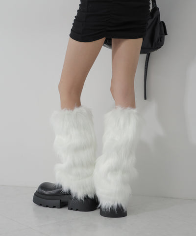 フェイクファーレッグウォーマー / fake fur leg warmer