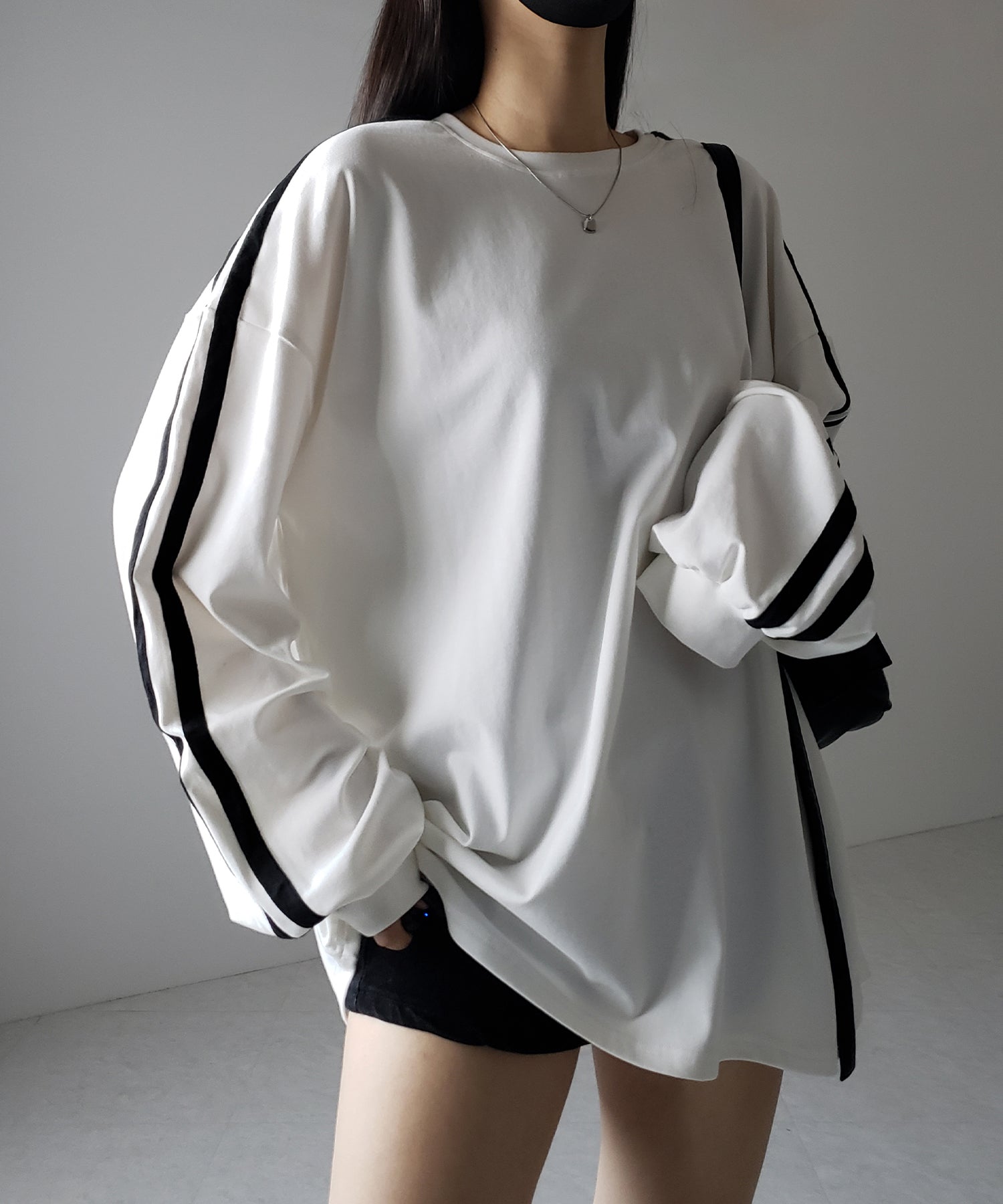 【 2color 】サイドラインビッグTシャツ / side line BIG Tee