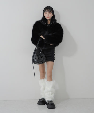 フェイクファーレッグウォーマー / fake fur leg warmer
