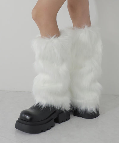 フェイクファーレッグウォーマー / fake fur leg warmer