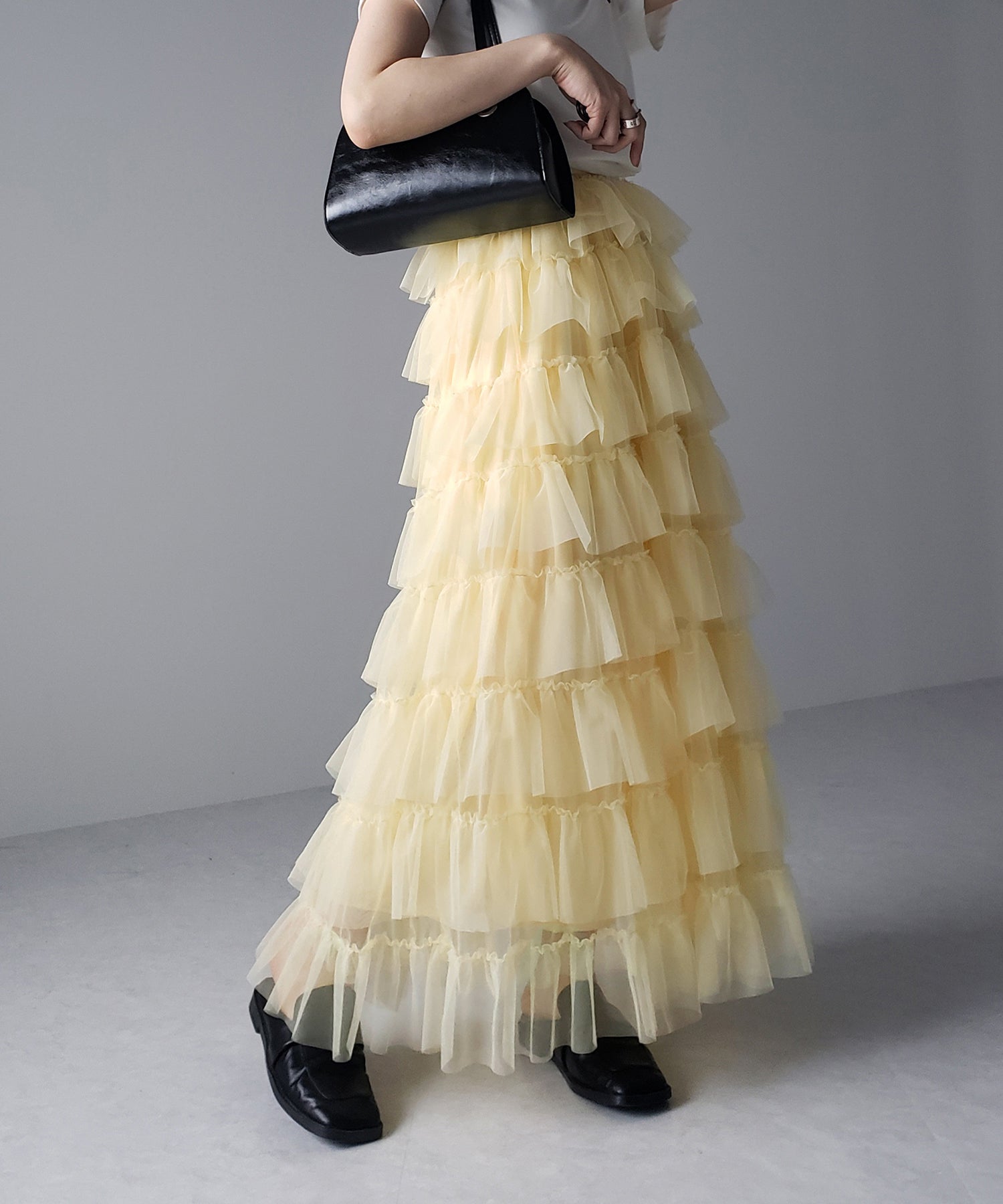 チュールフリルボリュームスカート《 NEWカラー3色追加! 》 Sサイズ仲間入り