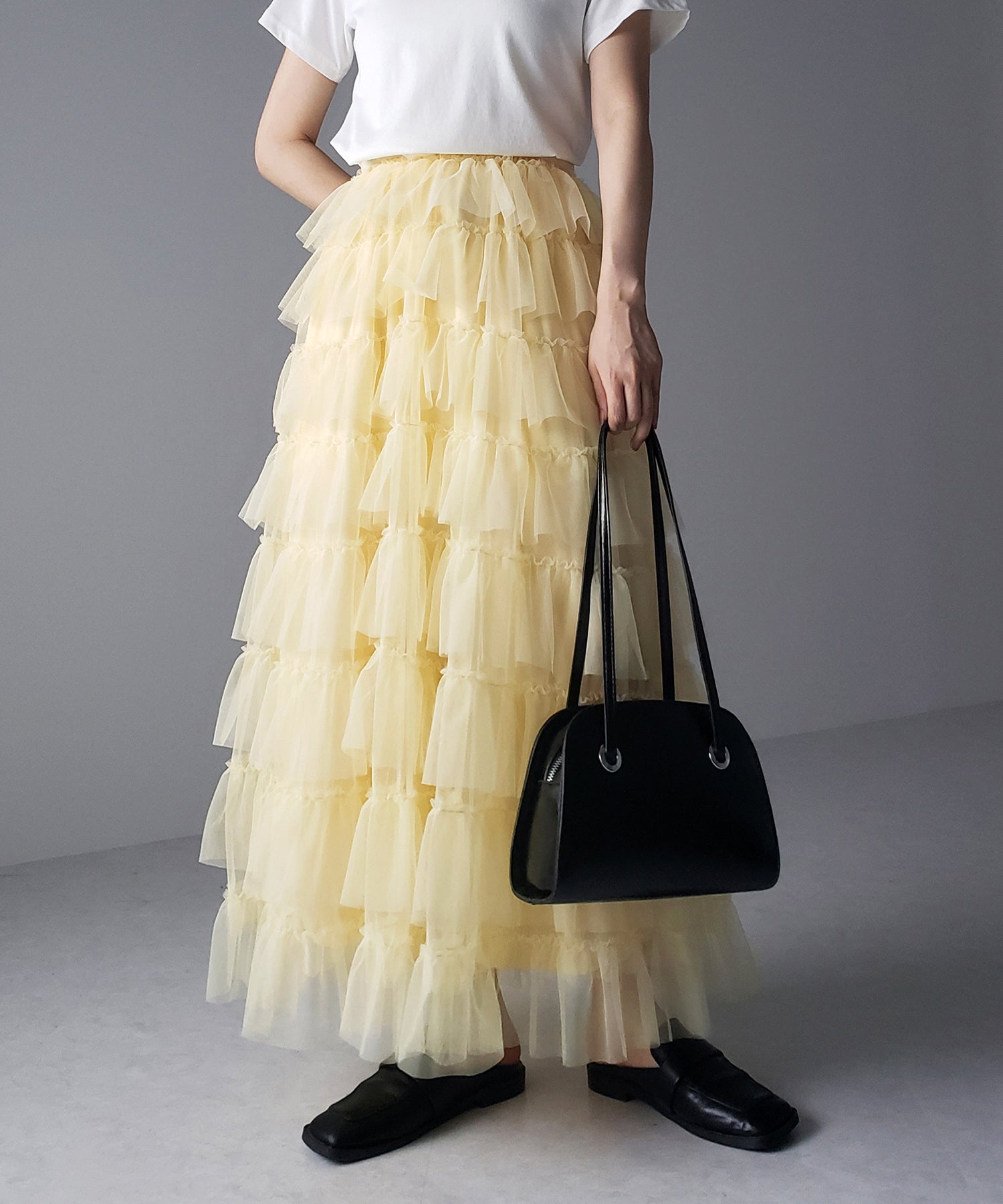 チュールフリルボリュームスカート《 NEWカラー3色追加! 》 Sサイズ仲間入り