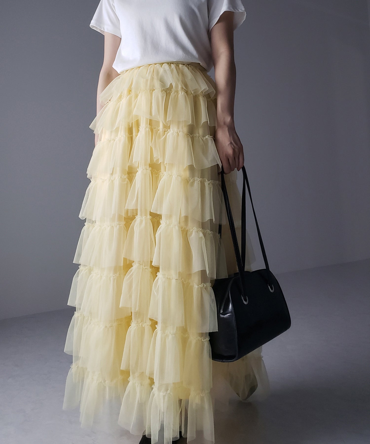 チュールフリルボリュームスカート《 NEWカラー3色追加! 》 Sサイズ仲間入り