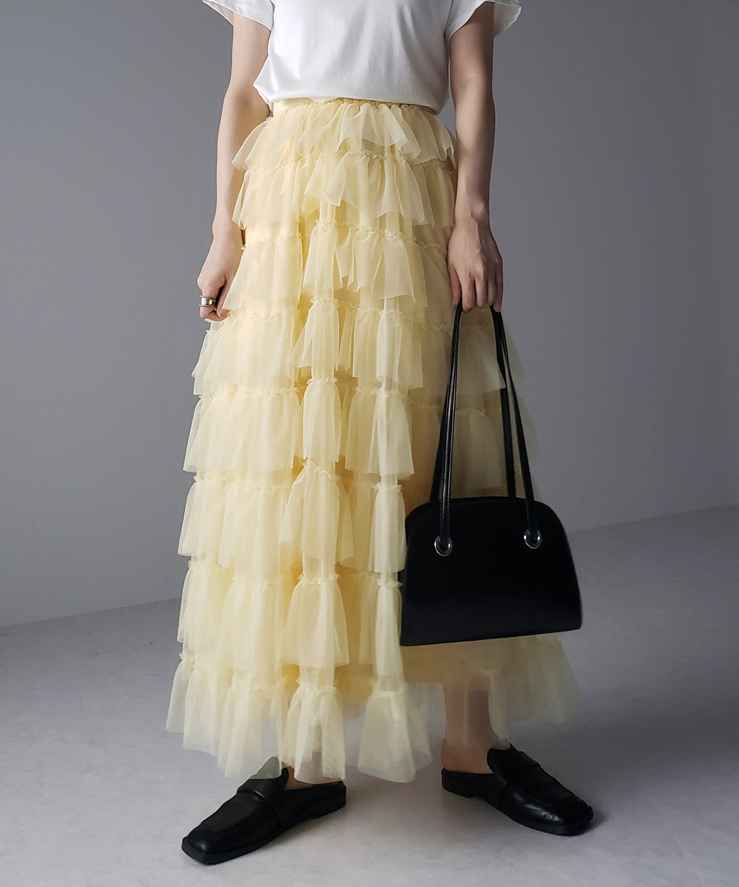 チュールフリルボリュームスカート《 NEWカラー3色追加! 》 Sサイズ仲間入り