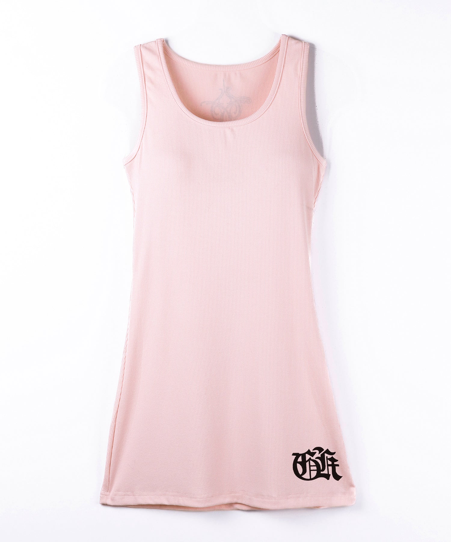 【 新色ピンク追加!】グランジロゴバッククロスタンクトップミニワンピ / grunge logo back cross tanktop mini onepiece