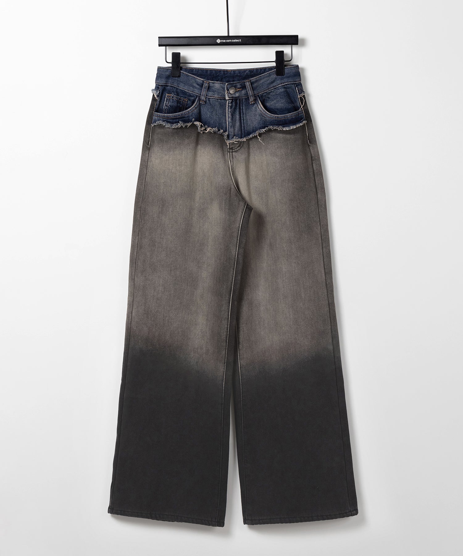 【 4size / 2color 】ダメージドッキンググラデーションヴィンテージルーズデニム