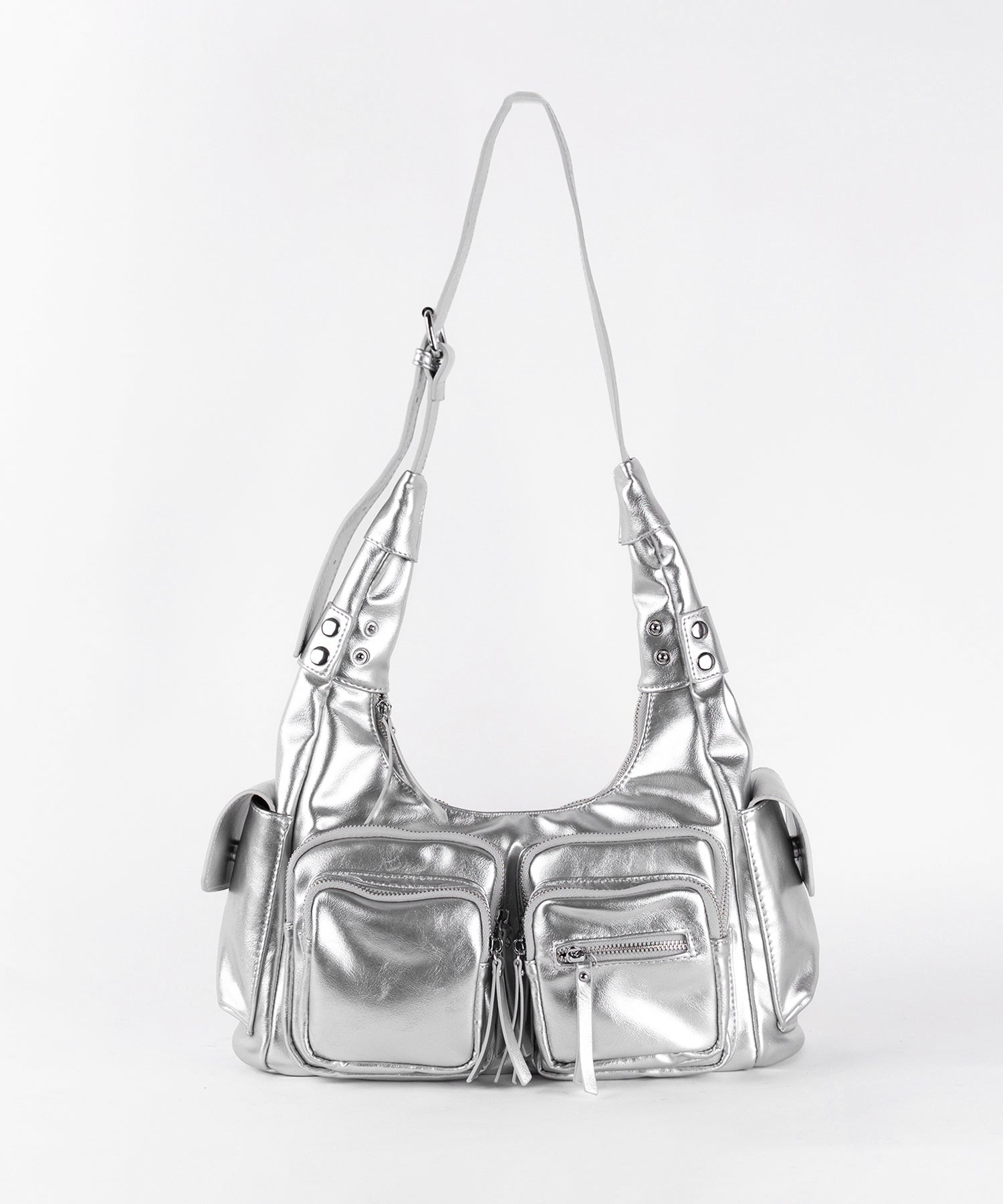 ダブルジップアウトポケットヴィンテージボストンショルダーバッグ / double zip out pocket vintage boston shoulder bag
