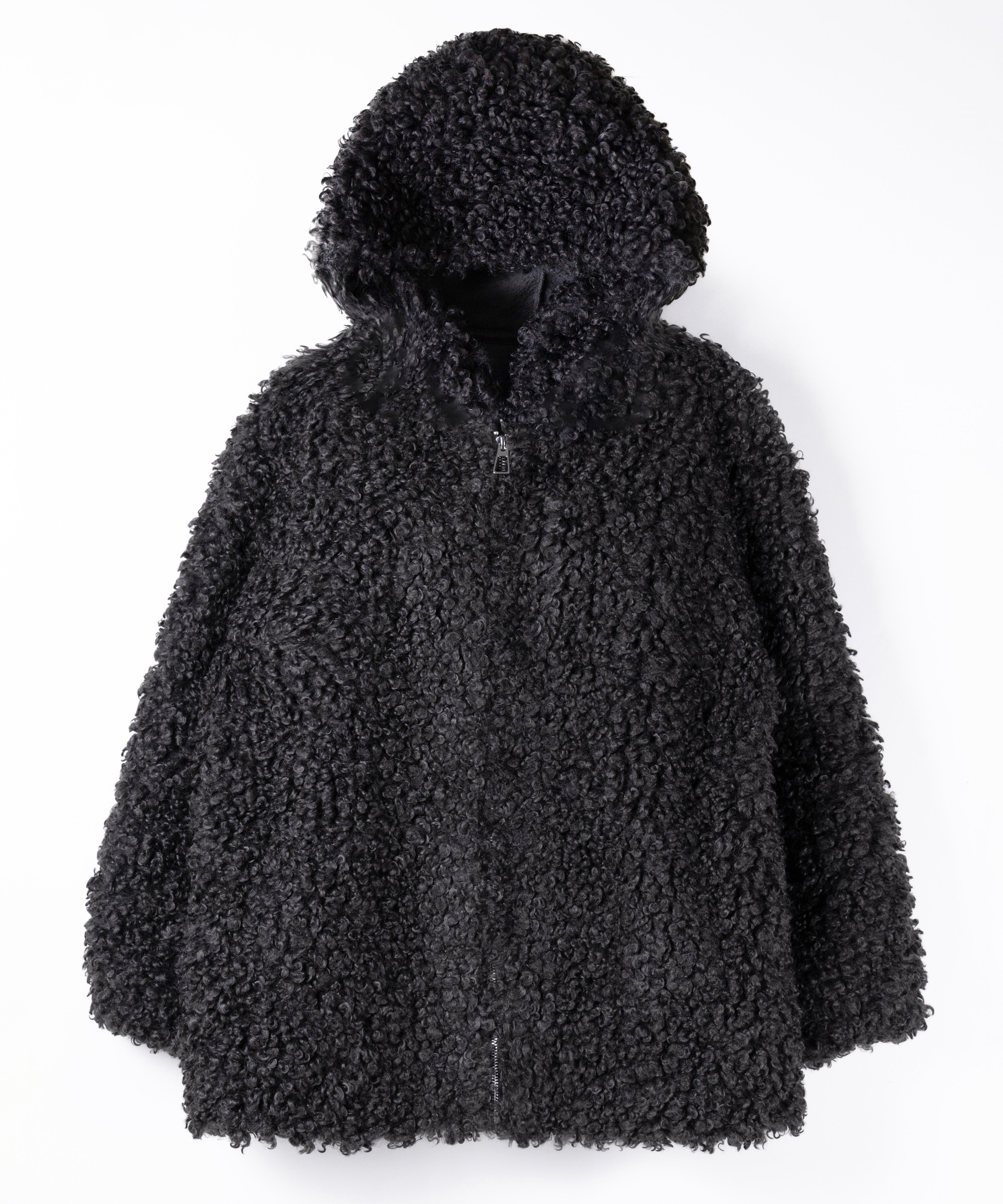 【 限定先行販売 】プードルボアミドルフーディコート / poodle boa middle hoodie coat