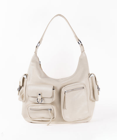 5アウトポケットマットヴィンテージワンハンドルショルダーバッグ / 5 out pocket matte vintage one handle shoulder bag