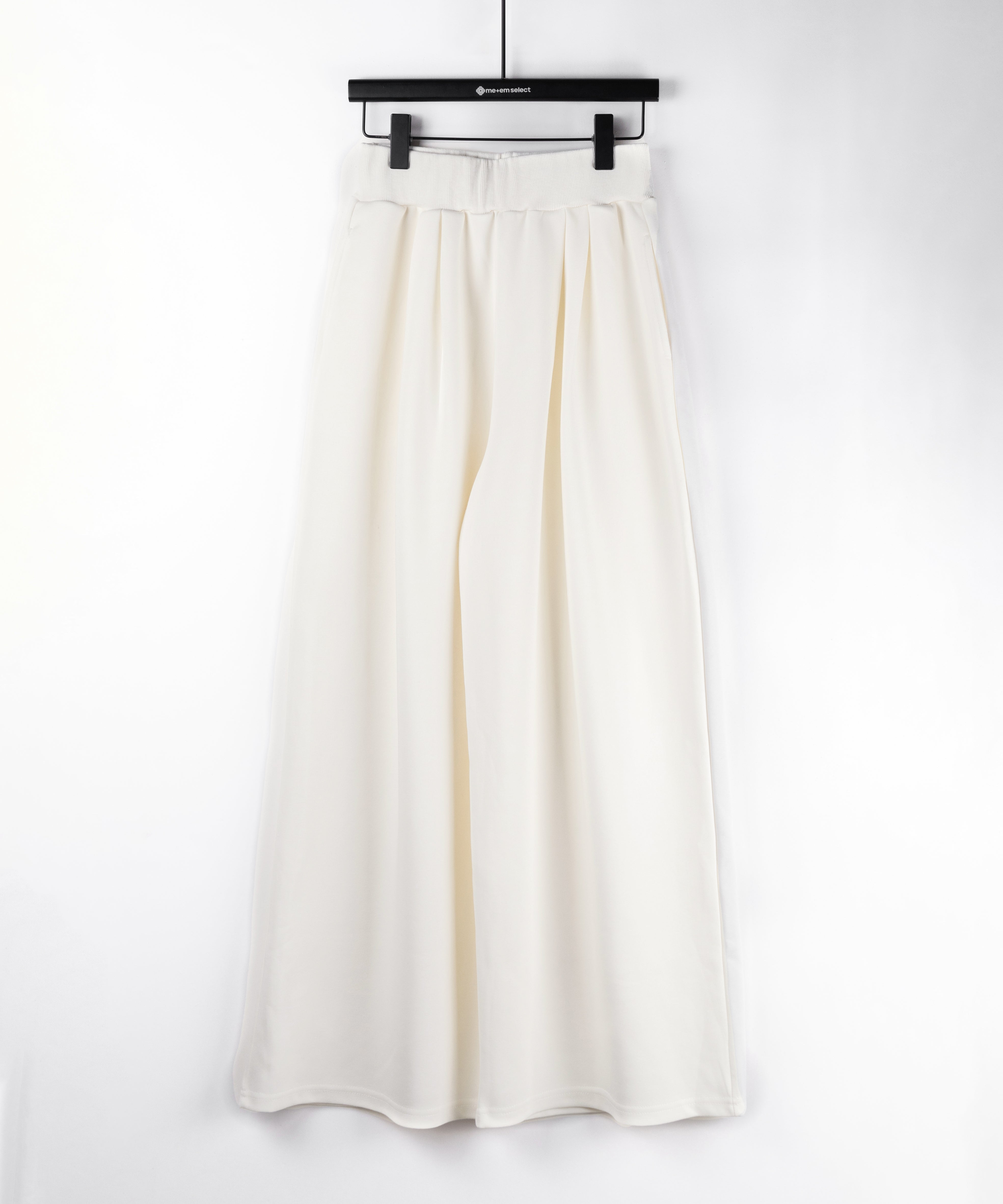 【 セットアップ 】ファーダブルジップワンショルスウェット&タックワイドスウェットパンツ / Fur double-zip one-shoulder sweatshirt & tuck wide sweatpants SETUP