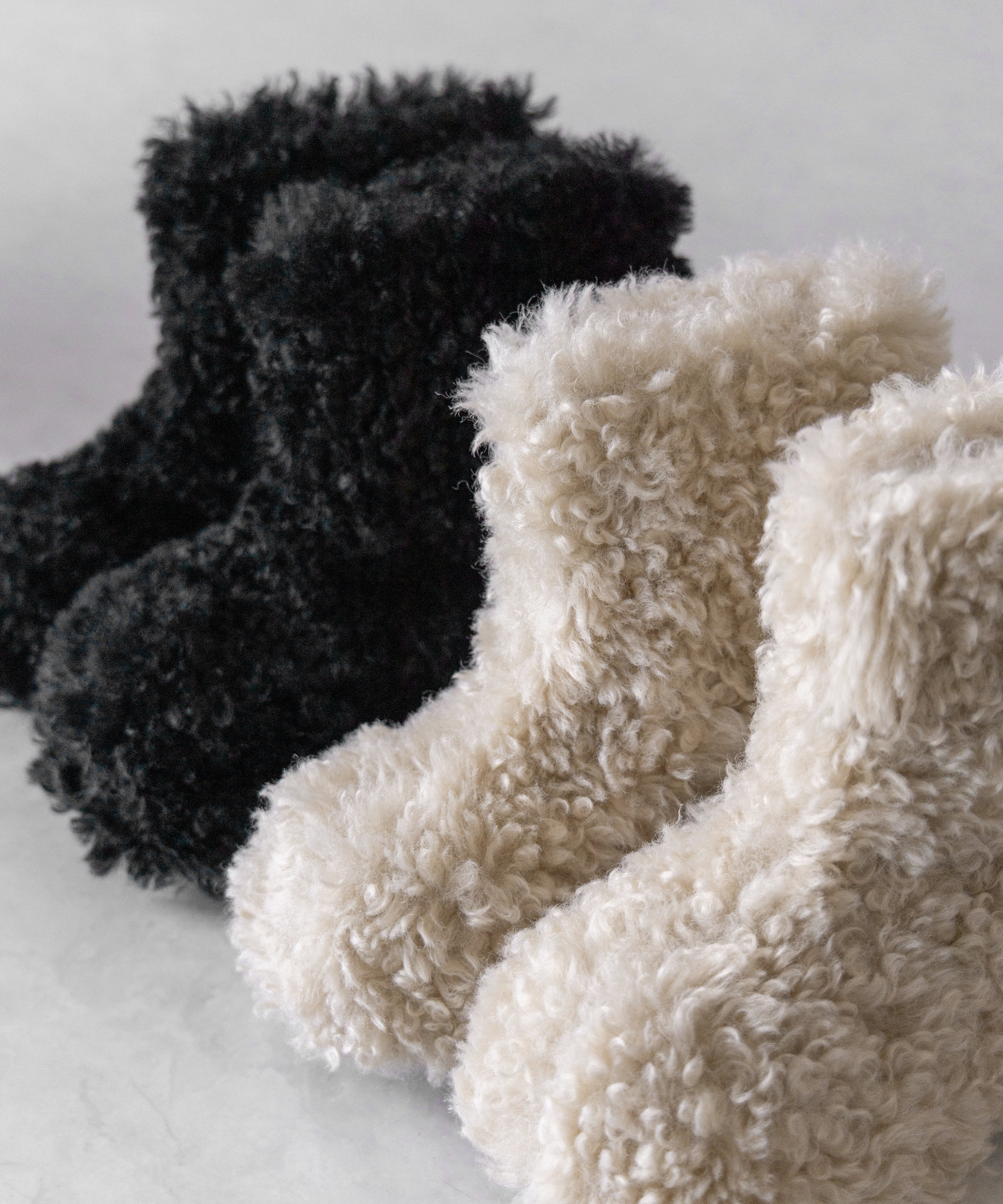 厚底テディボアショートブーツ / platform teddy boa short boots