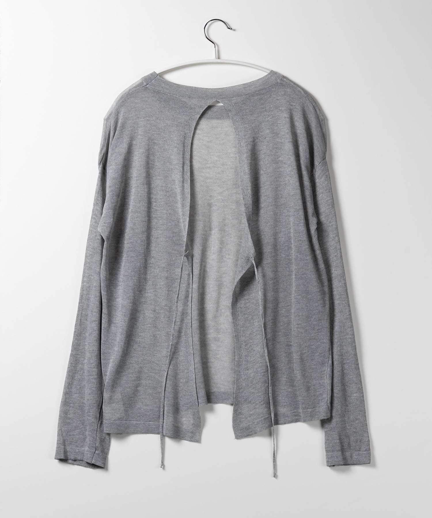 【 選べる7color 】ニュアンスカラーバックスリットオーバーシアーニット / nuance color back slit over sheer knit