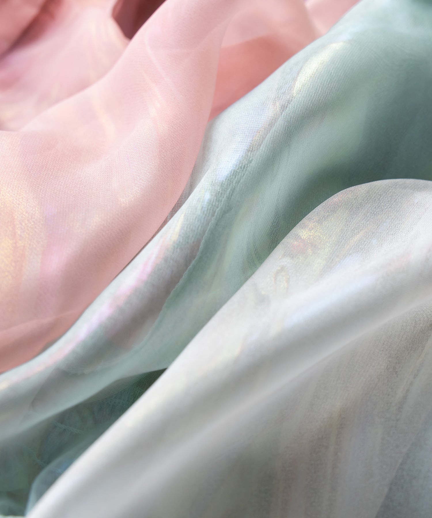 【 3color 】オーロラグロスオーガンジーバックリボンショートブラウス / Aurora gloss organdy back ribbon short Blouse