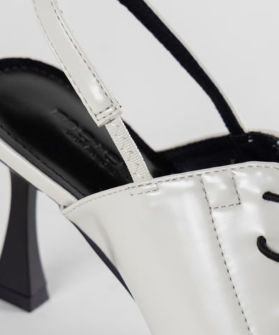 ポインテッドトゥレースアップスニーカーミュール / pointed toe lace up sneaker mules