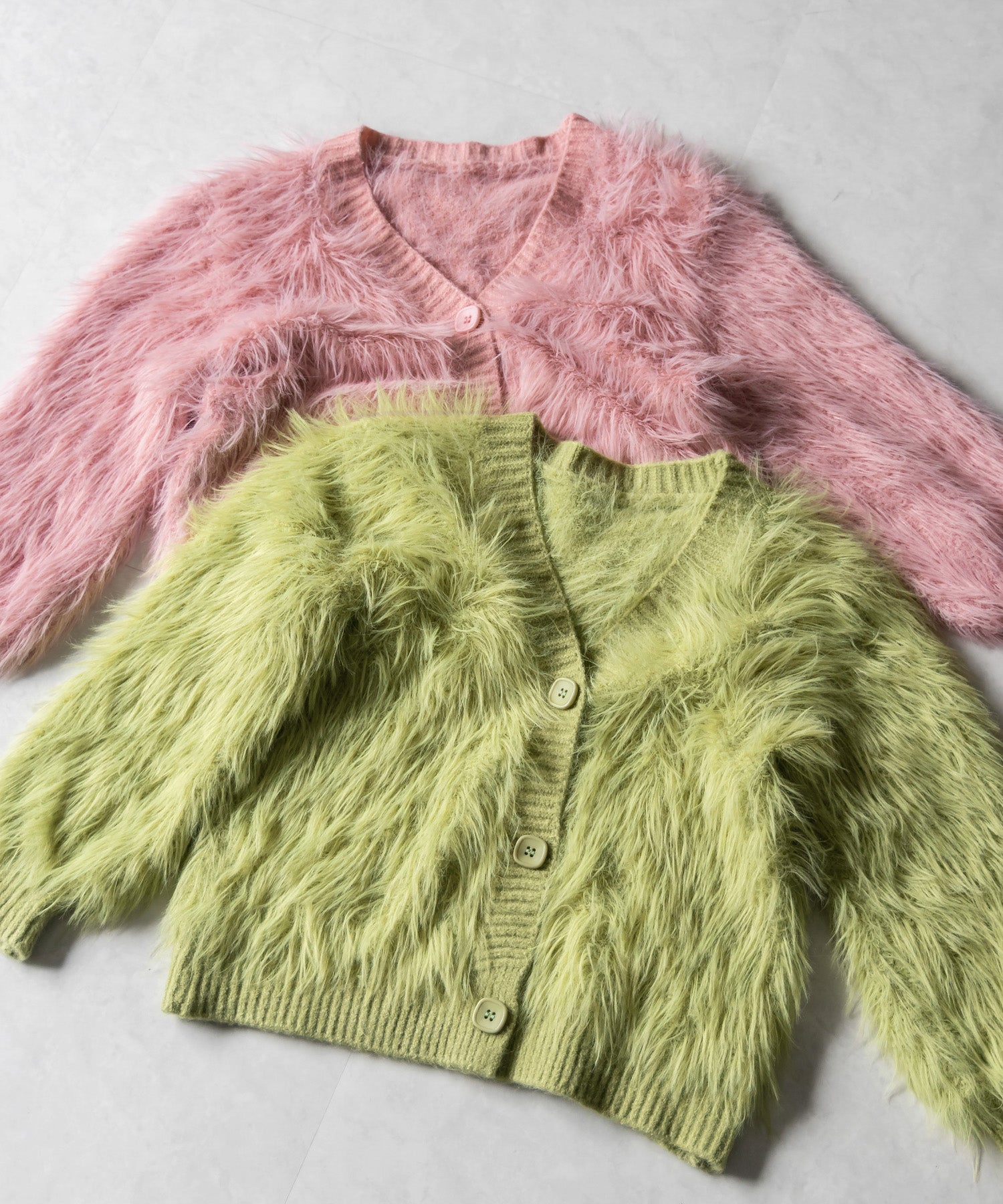 ファームードシャギーニットカーディガン