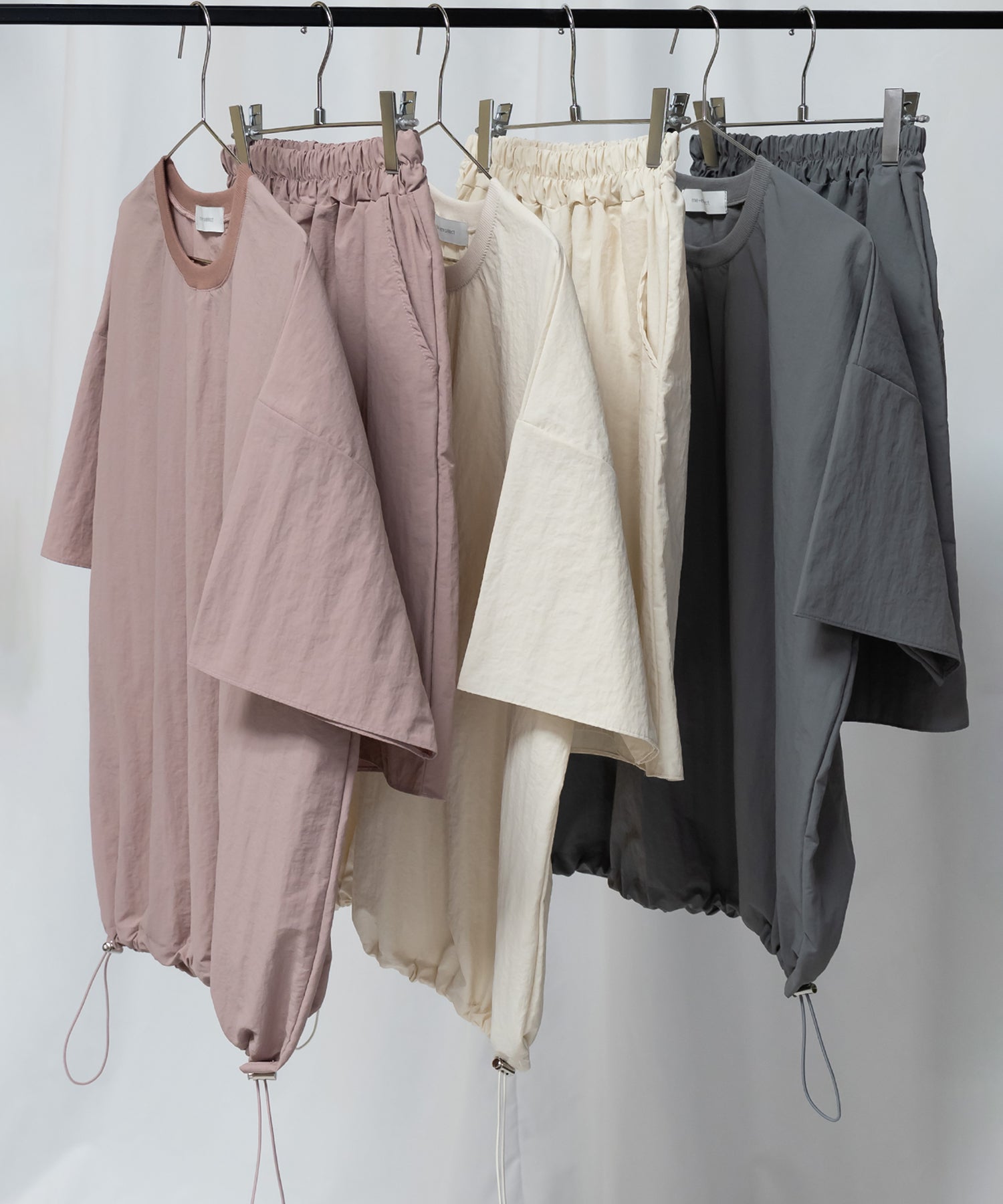 【 上下セットアップ/5色展開 】ワッシャーナイロンプルオーバー&ショートパンツ SET